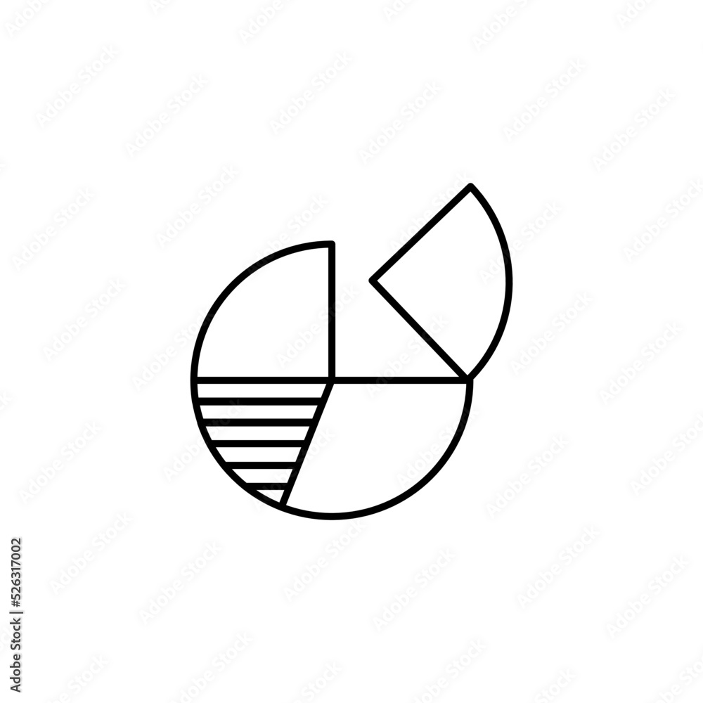 Pie chart icon outline, flat icon sign symbol, for website and app design, illustration vector of business growth Pie chart icon outline, flat icon sign symbol, for website and app design, illustration vector of business growth