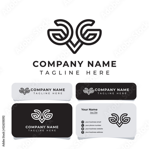 Simple Letter GVG Logo, is suitable for any business. photo