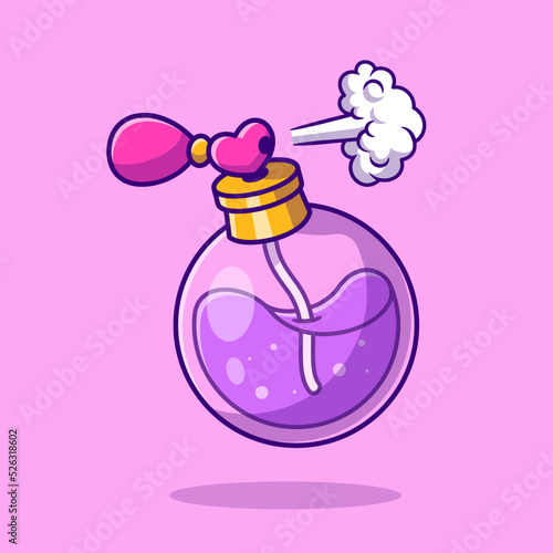 Perfume Cartoon Vector Icon Illustration. Fashion Object Icon
Concept Isolated Premium Vector. Flat Cartoon Style