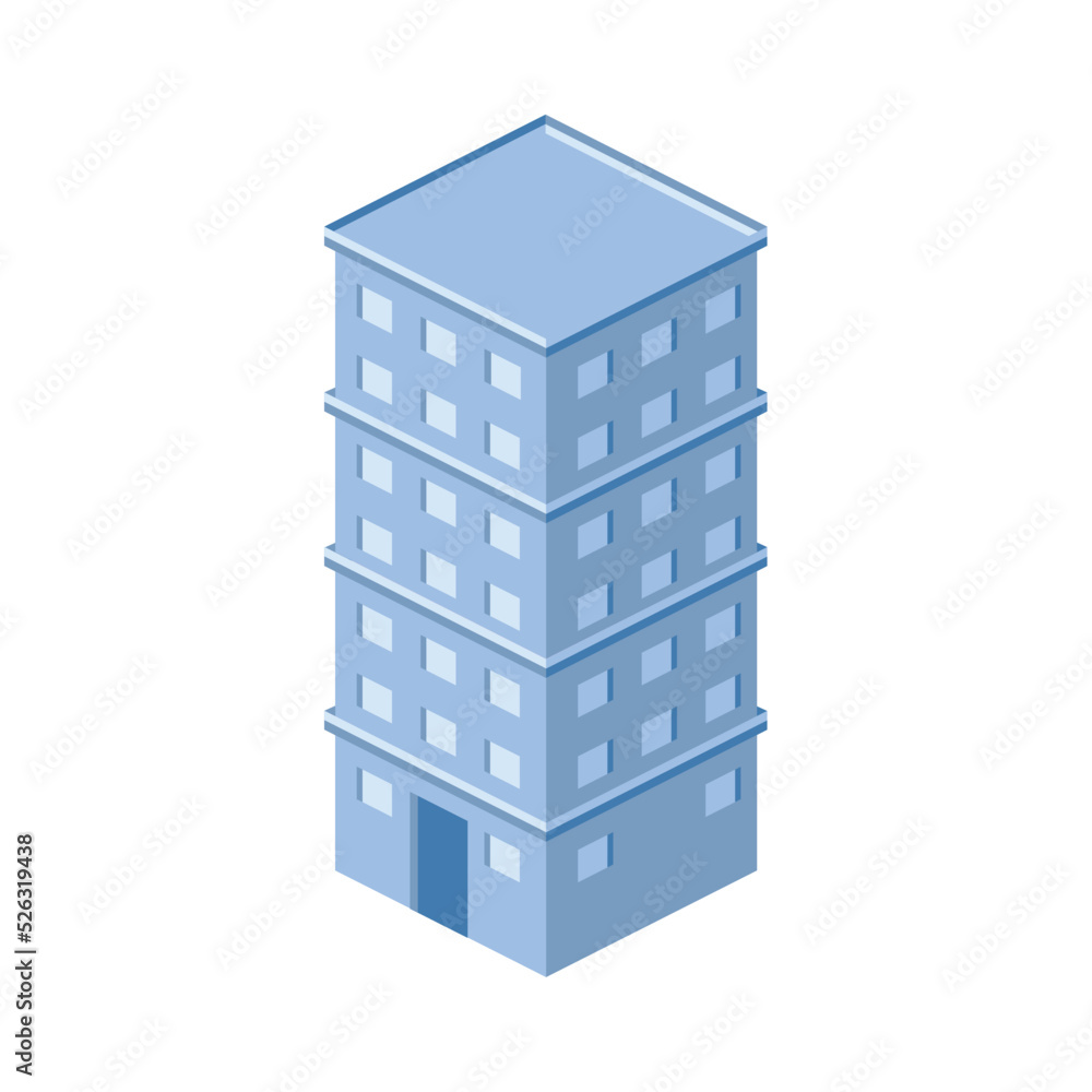 building isometric facade building isometric facade
