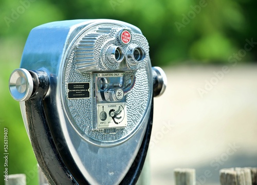 Foto Closeup shot of the binocular tower viewer
