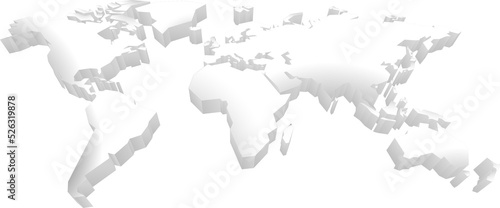 World 3d Map Digital Technology Background