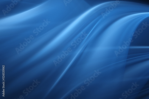 Abstract blue background with smooth curved lines and futuristic design. Rendered wallpaper