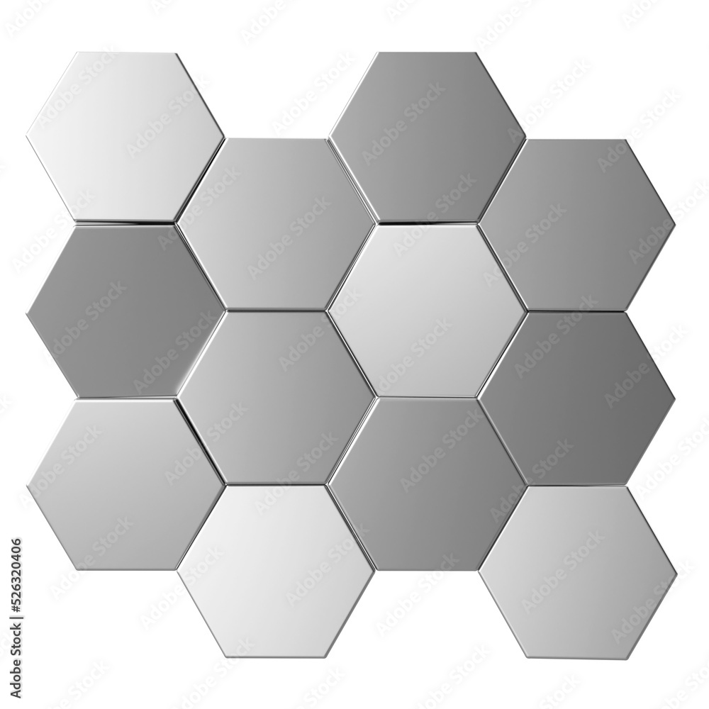 Hexagon shape. 3D hexagon. Hexagon shape. 3D hexagon.