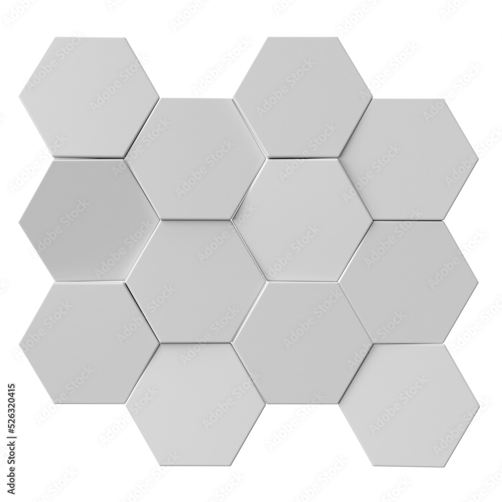Hexagon shape. 3D hexagon. Hexagon shape. 3D hexagon.