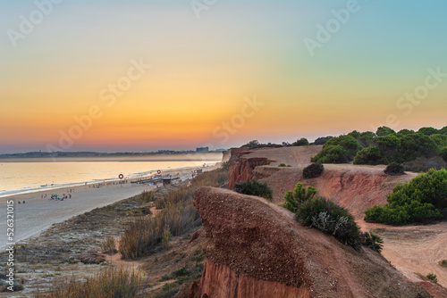 Zachód słońca na Praia da Falesia - Algarve