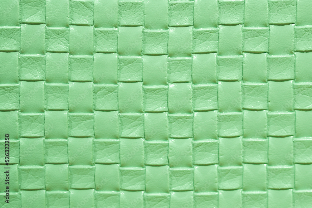 Green leather woven texture background. Green braided leather texture ...