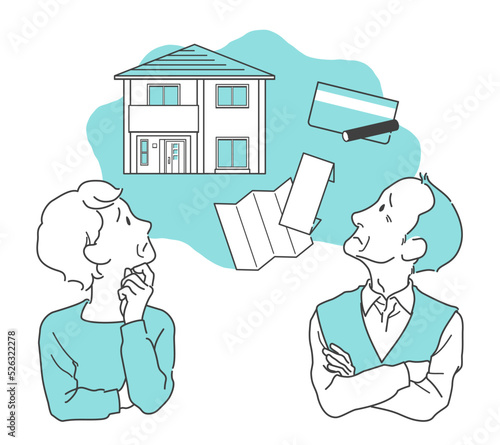 遺産相続、財産分与に悩む老夫婦　家・資産・家財・遺言