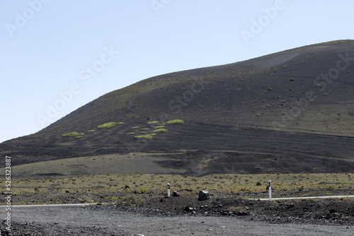 Volcanos in Timanfaya National Park on Lanzarote, Canary Islands, Spain