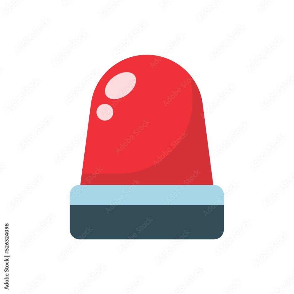 Emergency siren icon. Hazard warning light, ambulance route alarm Emergency siren icon. Hazard warning light, ambulance route alarm