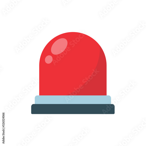 Emergency siren icon. Hazard warning light, ambulance route alarm