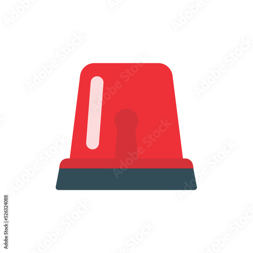 Emergency siren icon. Hazard warning light, ambulance route alarm