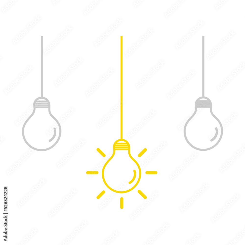 The light bulb is full of ideas And creative thinking, analytical thinking for processing. Light bulb icon vector. ideas symbol illustration. The light bulb is full of ideas And creative thinking, analytical thinking for processing. Light bulb icon vector. ideas symbol illustration.