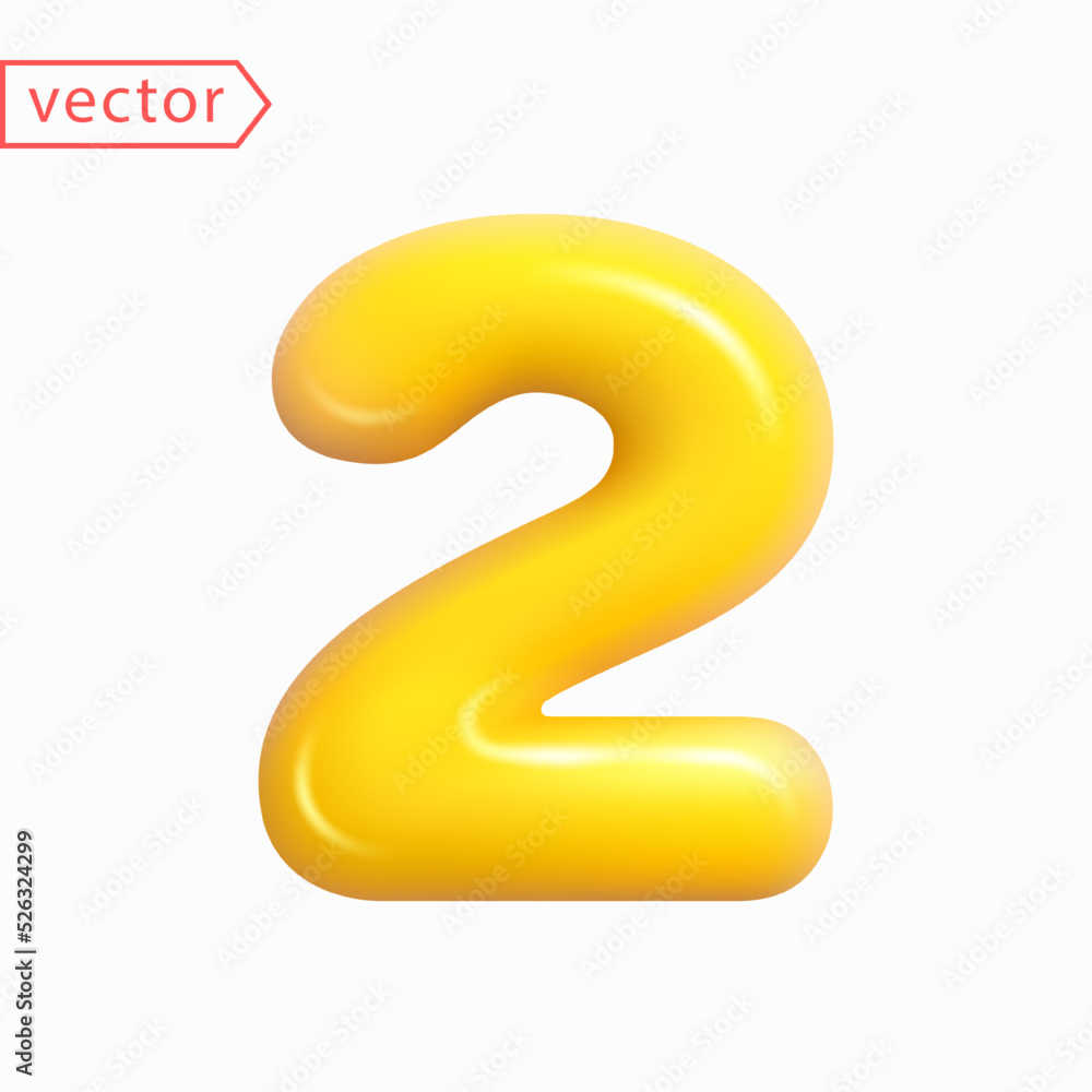 Naklejka premium Number 1. Number One sign in yellow color. Realistic shiny 3D balloon in cartoon style design. Object isolated on white background. 3D symbol vector illustration