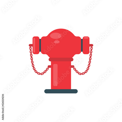 Fire hose icon. Red water pipes are used to extinguish fires.