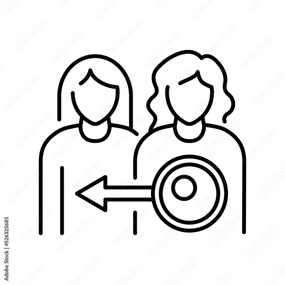 Fototapeta premium Egg donor olor line icon. Pregnancy. Pictogram for web page, mobile app, promo.