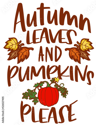 autumn leaves and pumpkins pleas