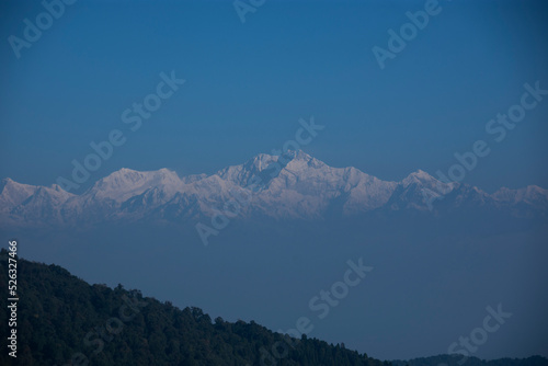 Fototapeta Naklejka Na Ścianę i Meble -  Kangchenjunga, also spelled Kanchenjunga and Khangchendzonga, is the third highest mountain in the world.