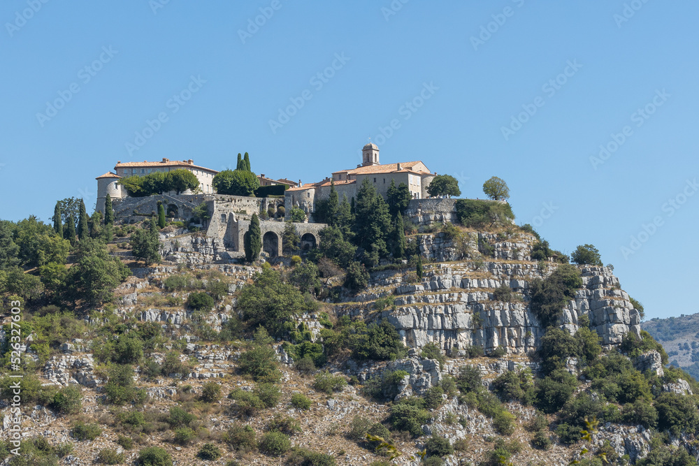 View of the village of Gourdon, France
