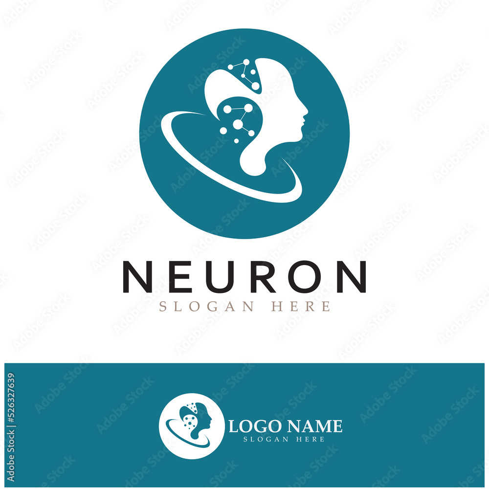 Neuron logo or nerve cell logo design,molecule logo illustration template icon with vector concept Neuron logo or nerve cell logo design,molecule logo illustration template icon with vector concept
