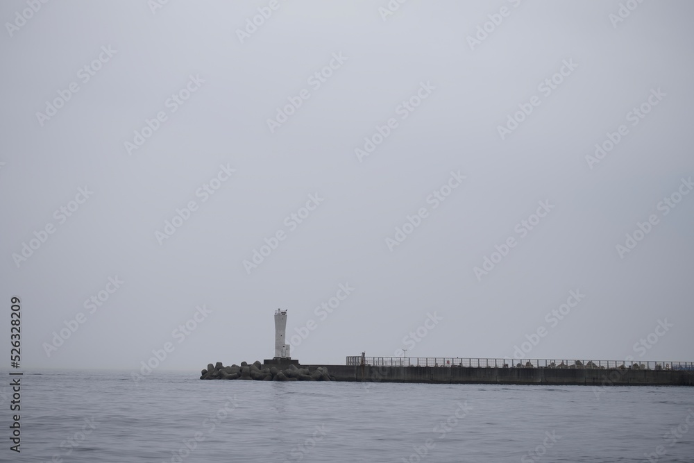 pier in the fog