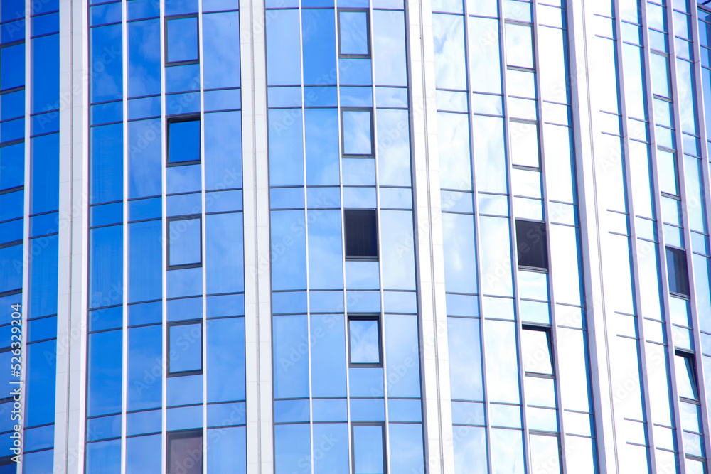 Obraz premium Glass texture of a modern building.