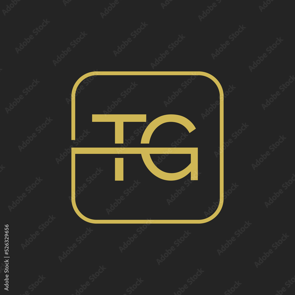 Initial TG Letters Square Shape Icon Logo Design. Initial TG Letters Square Shape Icon Logo Design.