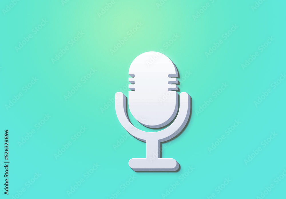 microphone icon on button microphone icon on button