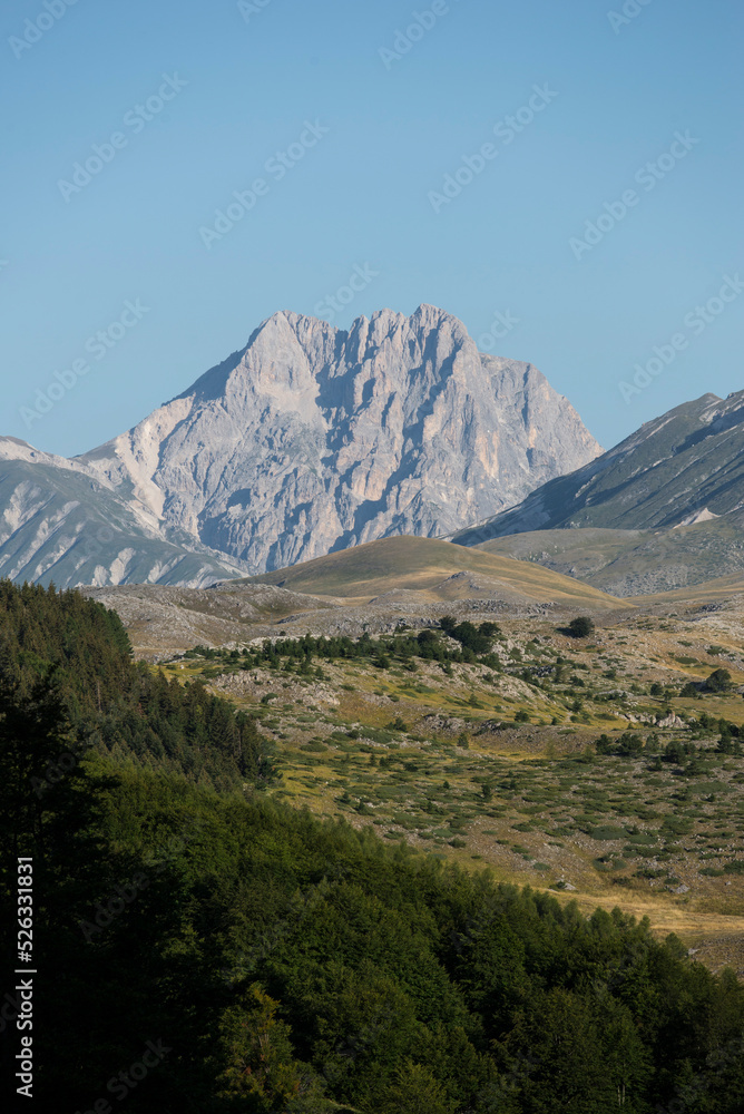Gran Sasso, Italy. View of the highest mountain peak, Corno Grande