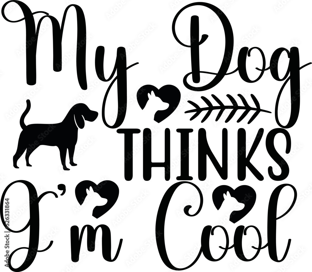 Obraz premium Dog svg design cut files