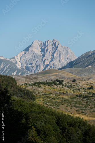 Gran Sasso, Italy. View of the highest mountain peak, Corno Grande