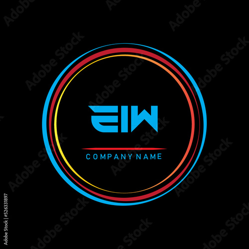 EIW brand. an EIW letter The EIW letter logo. Initials The EIW logo is connected to a circle and an uppercase monogram. EIW typography for brands in business, real estate, and technology. photo