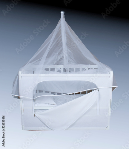 Mosquito Net For Baby Summer Baby Crib Net Crib Netting Mosquito Net Infant Canopy Round Bed Canopy for Cribs stock photo