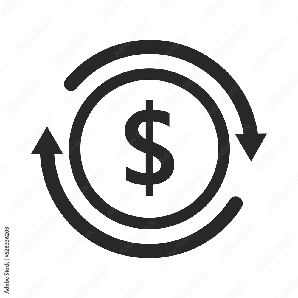 Vector dollar bank note and coin, icon illustrations and vector Vector dollar bank note and coin, icon illustrations and vector
