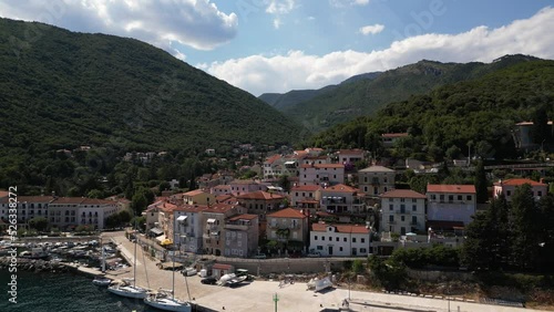 Aerial shot of Moscenicka Draga in daytime, Moscenicka Draga, Eastern Istria photo
