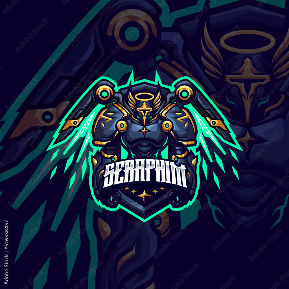 Seraphim Mascot logo Template