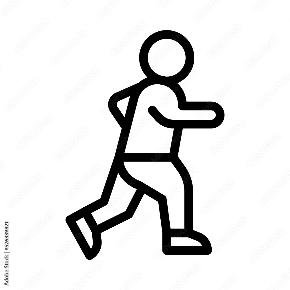 jogging line icon illustration vector graphic jogging line icon illustration vector graphic