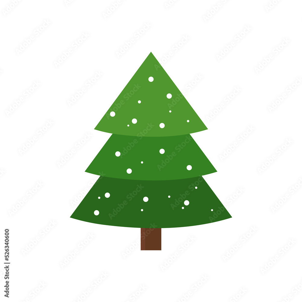 Vector set of cartoon Christmas trees Vector set of cartoon Christmas trees