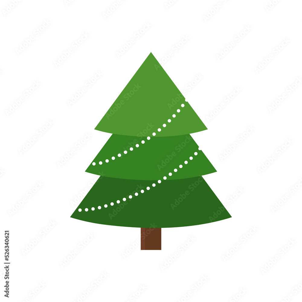 Vector set of cartoon Christmas trees Vector set of cartoon Christmas trees