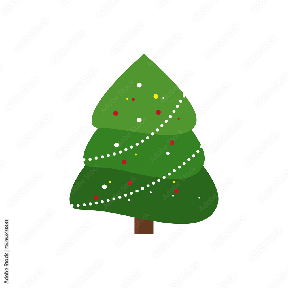 Vector set of cartoon Christmas trees Vector set of cartoon Christmas trees