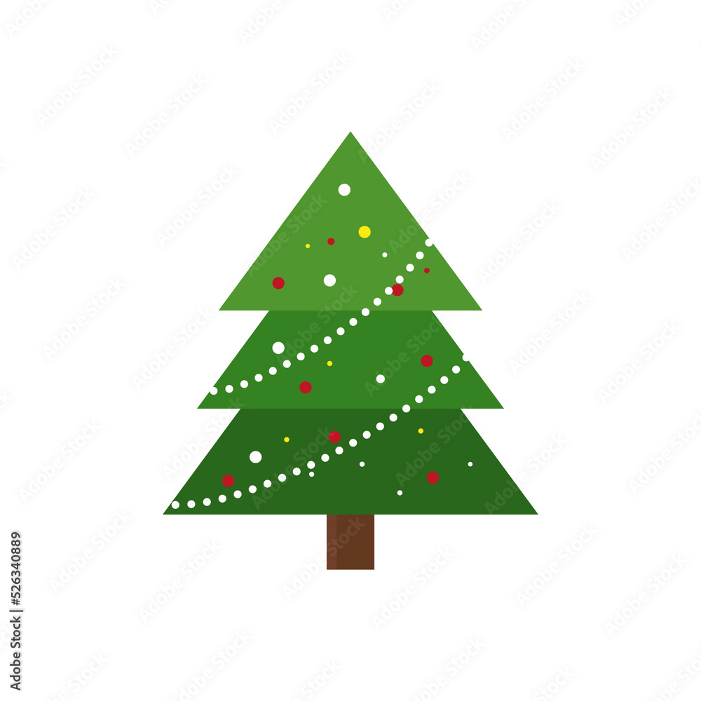 Vector set of cartoon Christmas trees Vector set of cartoon Christmas trees