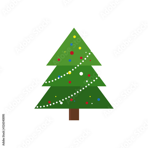 Vector set of cartoon Christmas trees