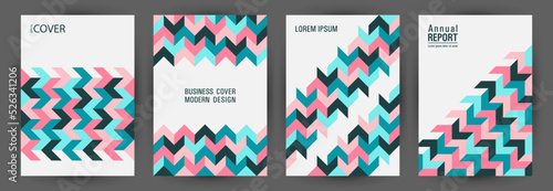 Business booklet cover page mokup set graphic design. Modernism style future album layout set