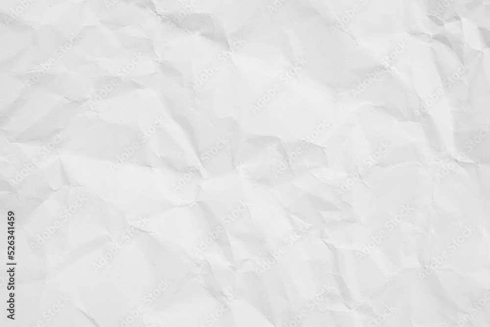 White crumpled paper texture background...