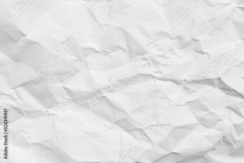 White crumpled paper texture background...