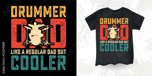 Foto Drummer Dad Like A Regular Dad But Cooler  Funny Dad Lover Father's Day Drummer