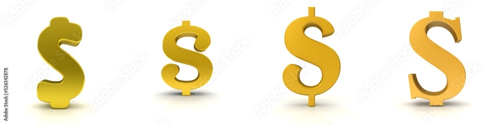 Dollar $ golden sign 3d Dollar $ golden sign 3d