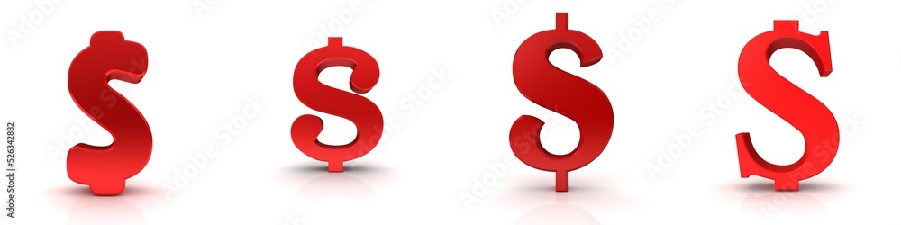 Dollar sign red $ symbol Dollar sign red $ symbol