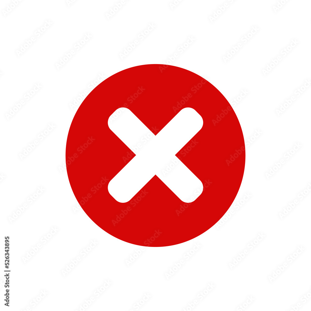 Wrong mark, disapproval, not endorsed, not up to standard, not ok Wrong mark, disapproval, not endorsed, not up to standard, not ok