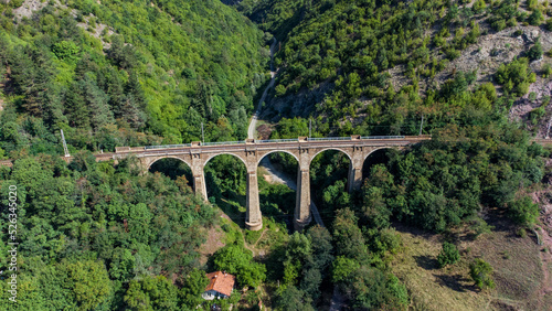 Railway bridge over a ravine.